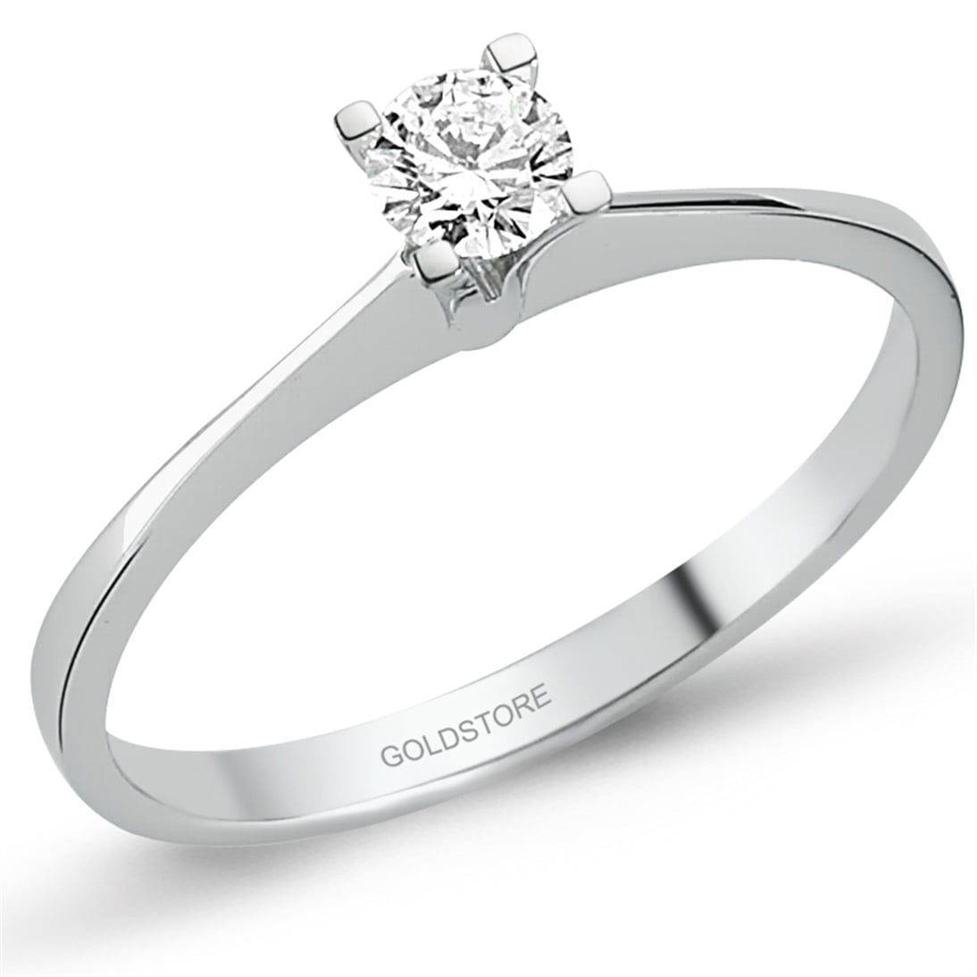 Goldstore-0.18 ct. Pırlanta Tektaş Yüzük
