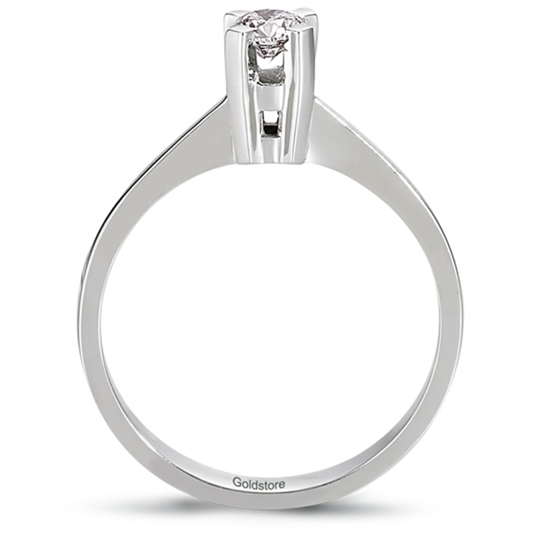 Solid Gold 0.25 ct Diamond Solitaire Classic Ring
