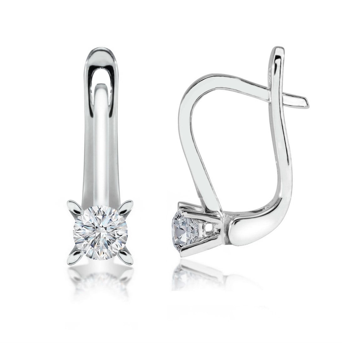 Goldstore-0.3 ct. Pırlanta Tektaş Küpe