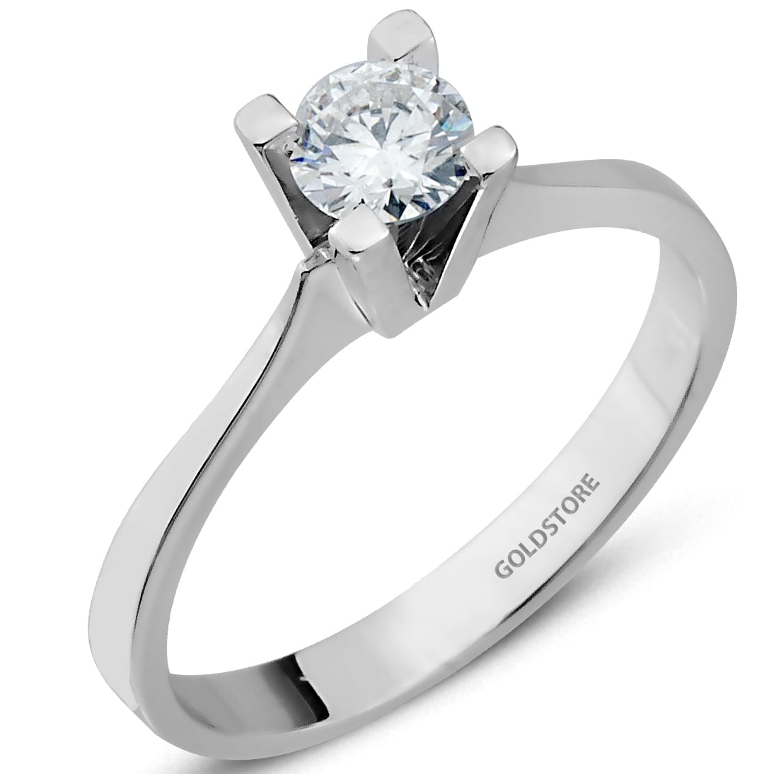 Solid Gold 0.3 ct Diamond Solitaire Classic Ring
