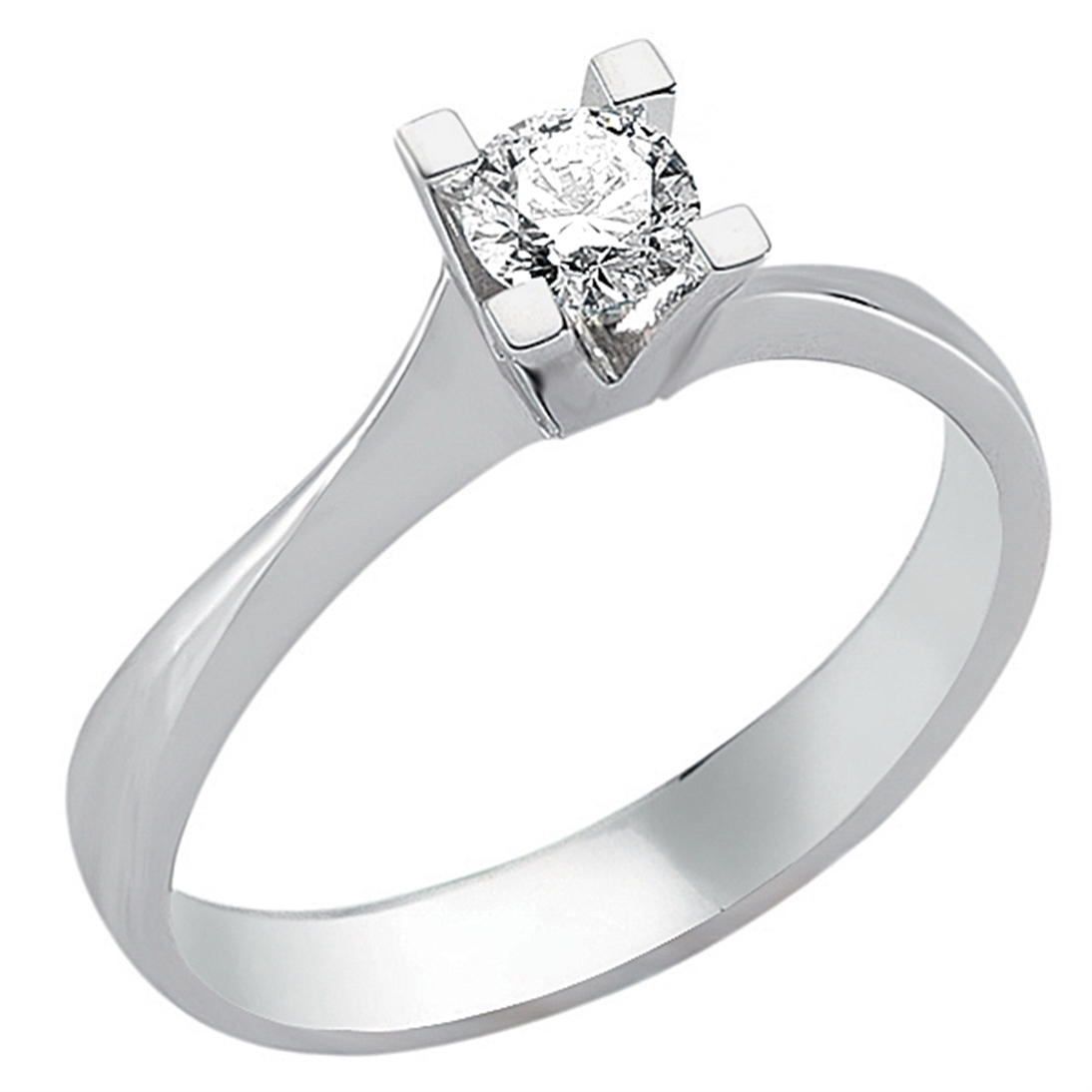 Solid Gold 0.31 ct Diamond Solitaire Ring