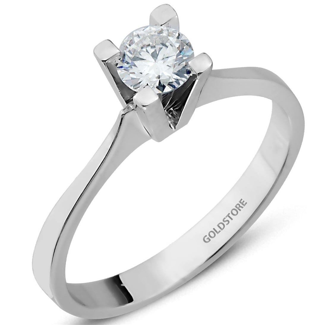 Solid Gold 0.4 ct Diamond Solitaire Classic Ring