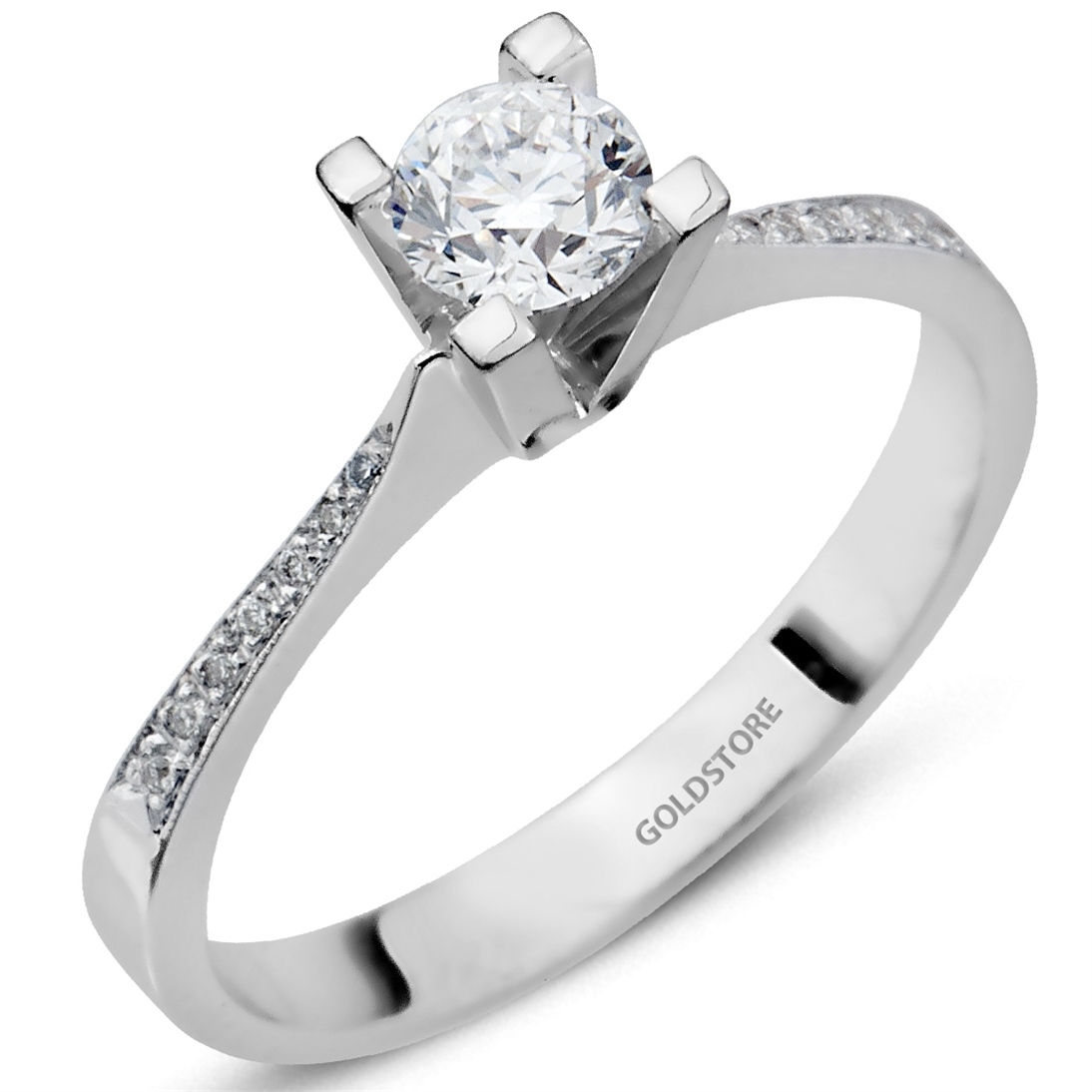 Solid Gold 0.43 ct Diamond Solitaire Ring