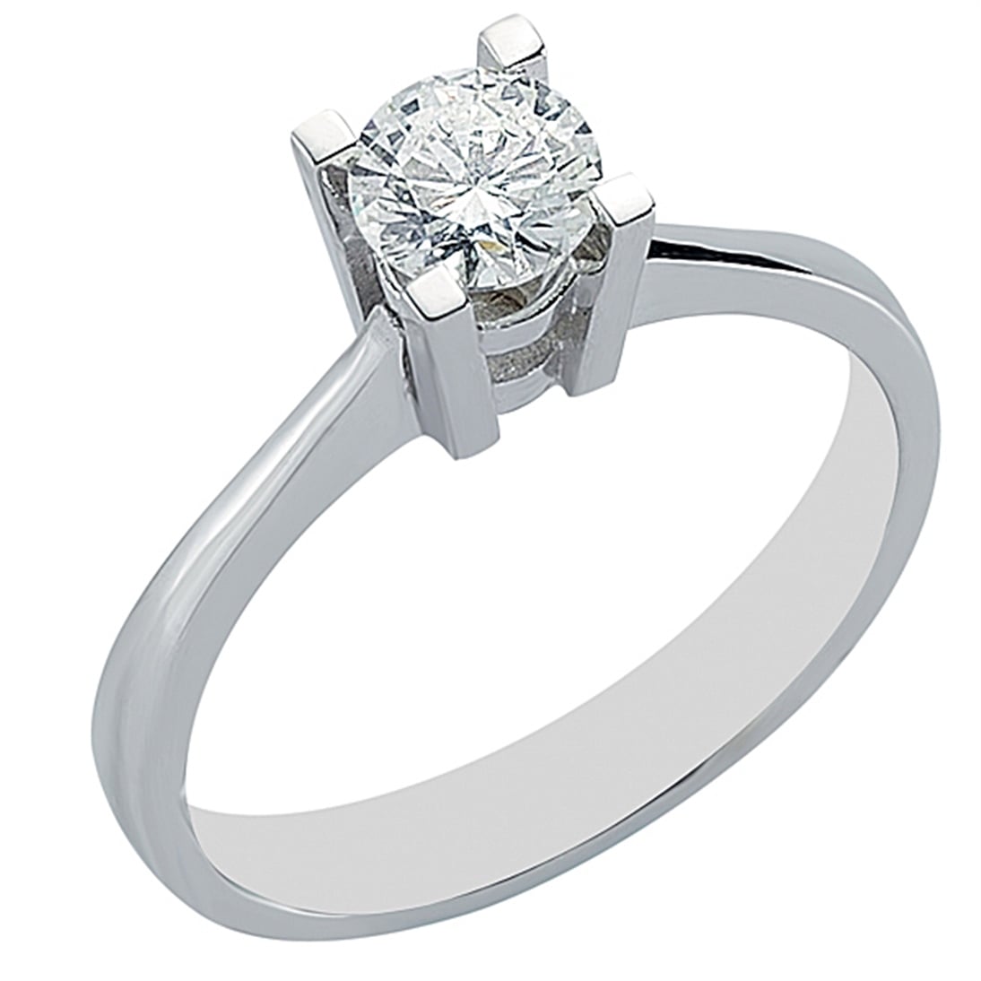 Solid Gold 0.5 ct Diamond Solitaire Classic Ring