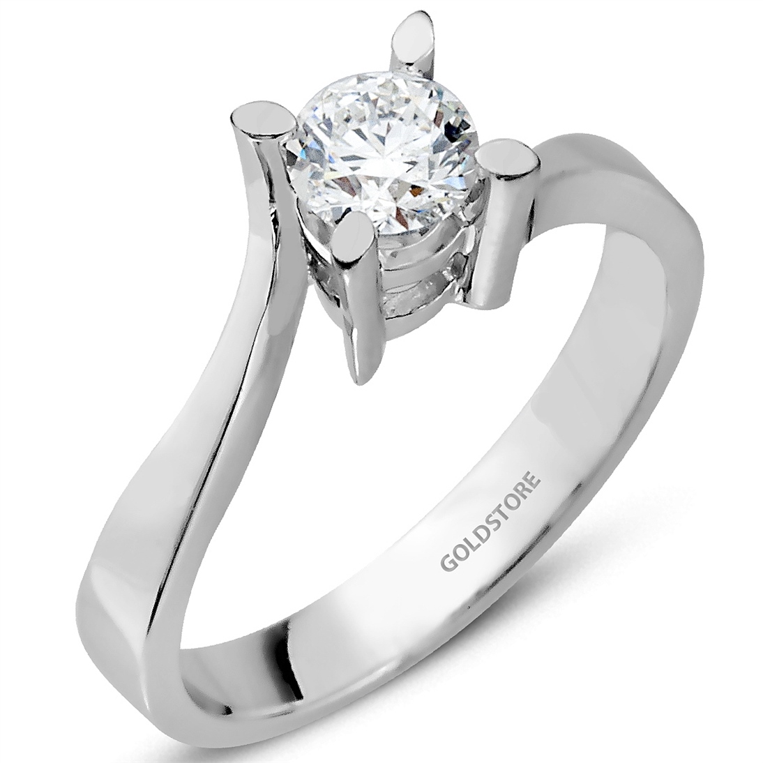 Solid Gold 0.5 ct Diamond Solitaire Ring