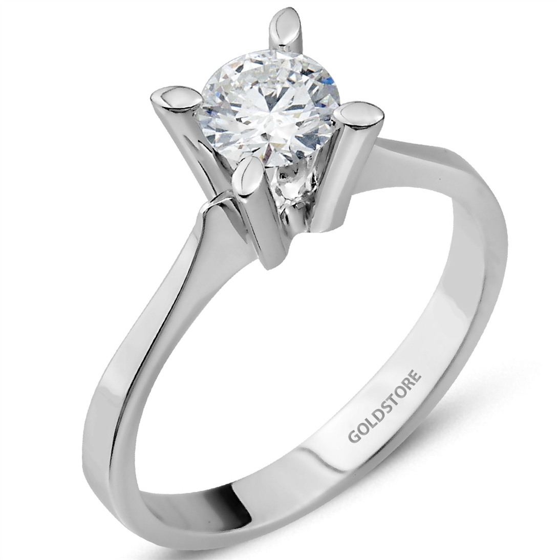 Solid Gold 0.64 ct Diamond Solitaire Classic Ring