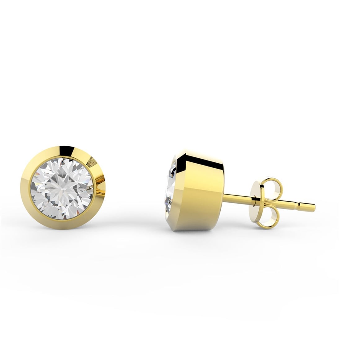 Goldstore-0.8 ct. Pırlanta Tektaş Küpe