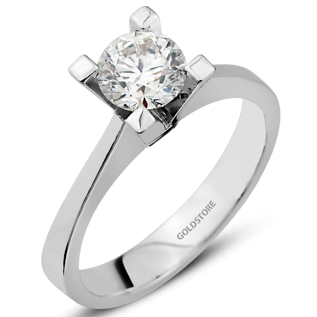 Solid Gold 0.81 ct Diamond Solitaire Ring