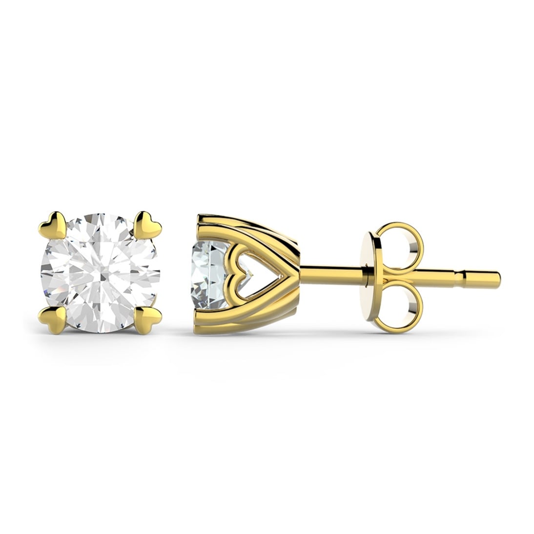 Goldstore-1 ct. Pırlanta Tektaş Küpe