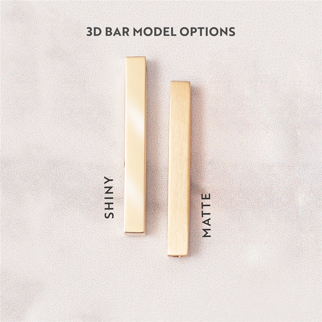 Solid Gold Horizontal Urn Bar Necklace