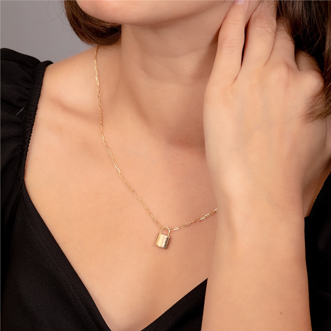 Solid Gold Padlock Urn Pendant