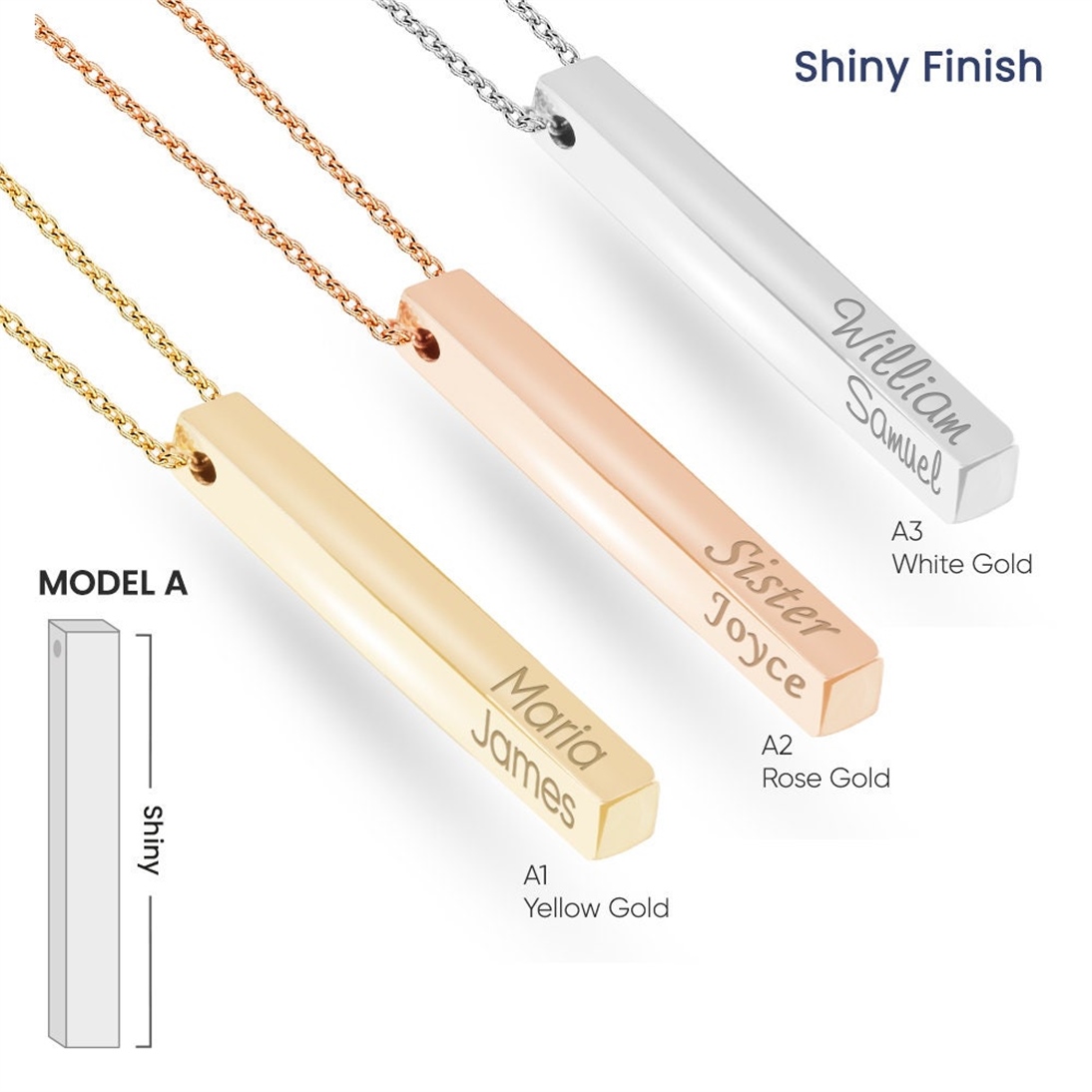 Solid Gold Bar Stud Earrings
