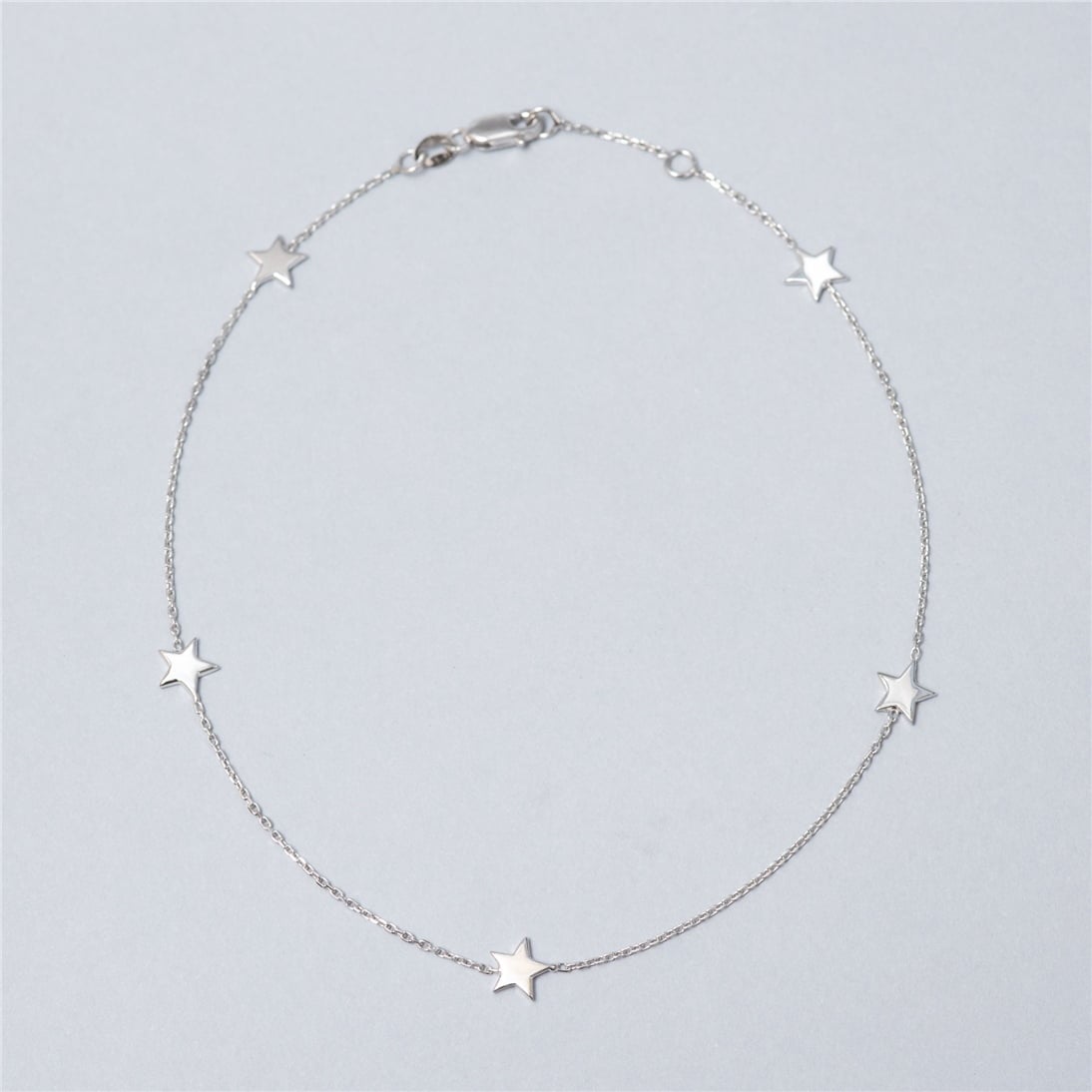 Solid Gold Dainty Star Anklet