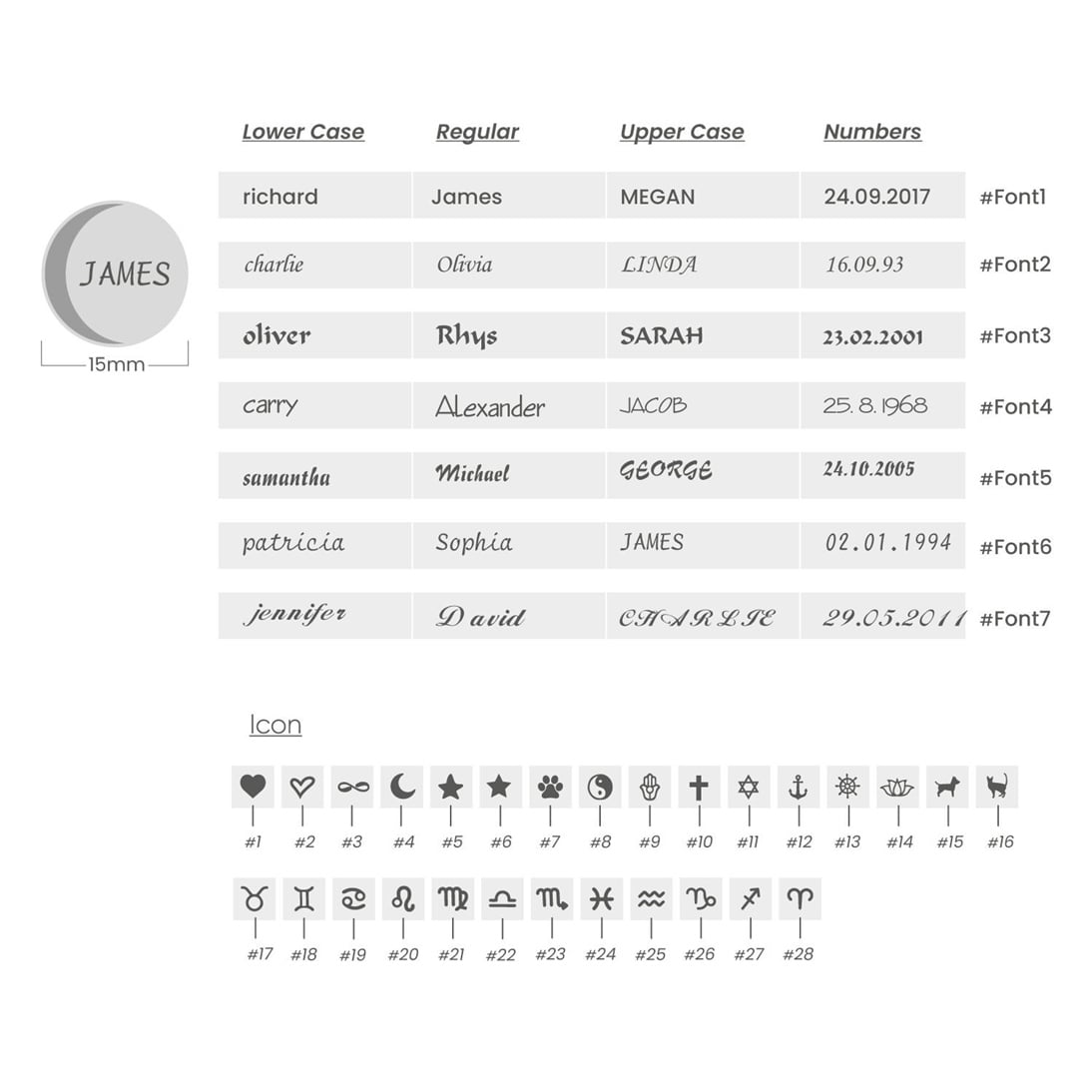 Solid Gold Crescent Moon And Engraved Name Medallion Necklace