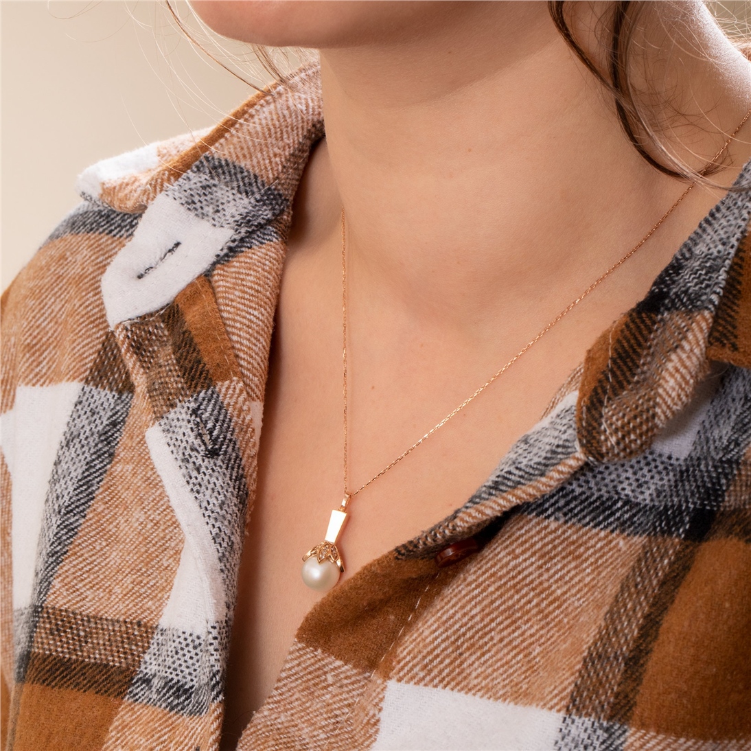 Solid Gold Diamond Pearl Cremation Urn Necklace