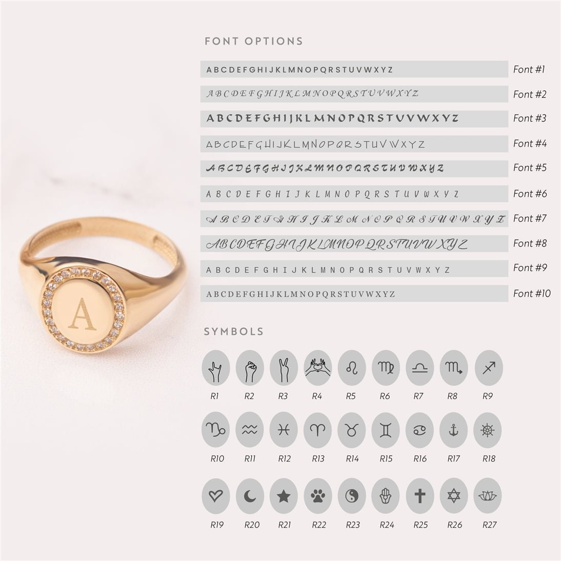 Solid Gold Diamond Signet Ring