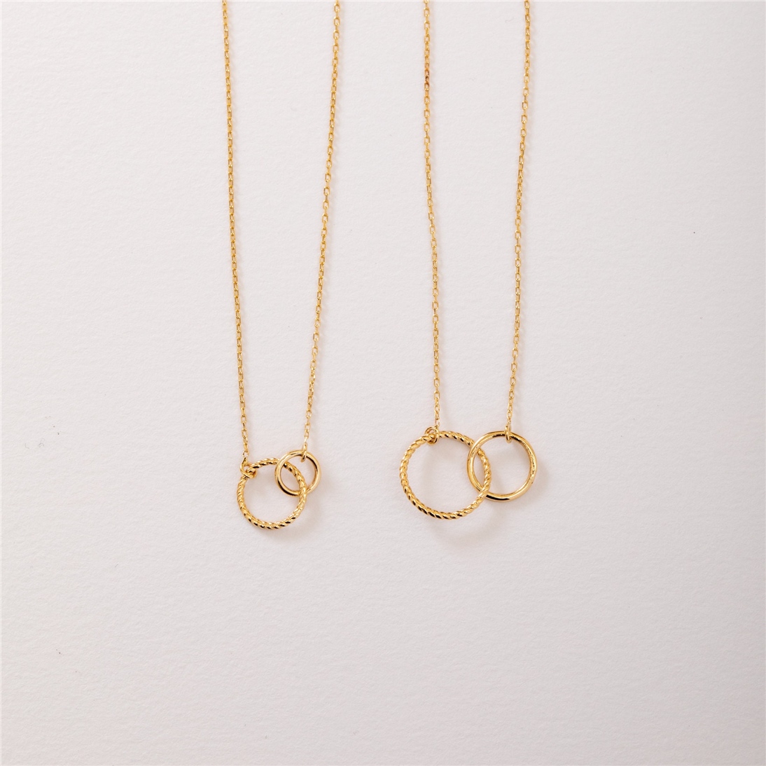Solid Gold Eternity Circle Necklace