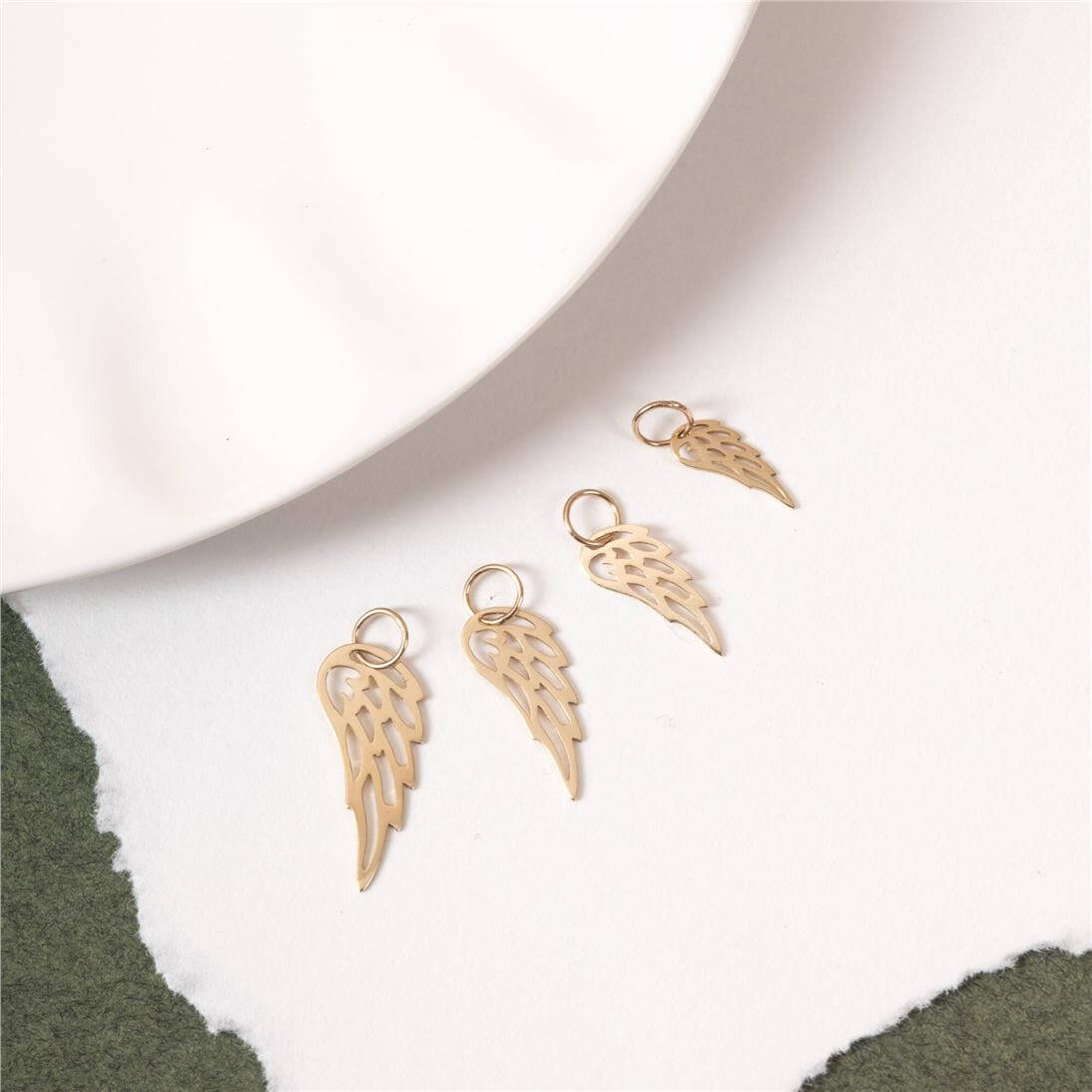 Altın Melek Kanat Kolye Ucu