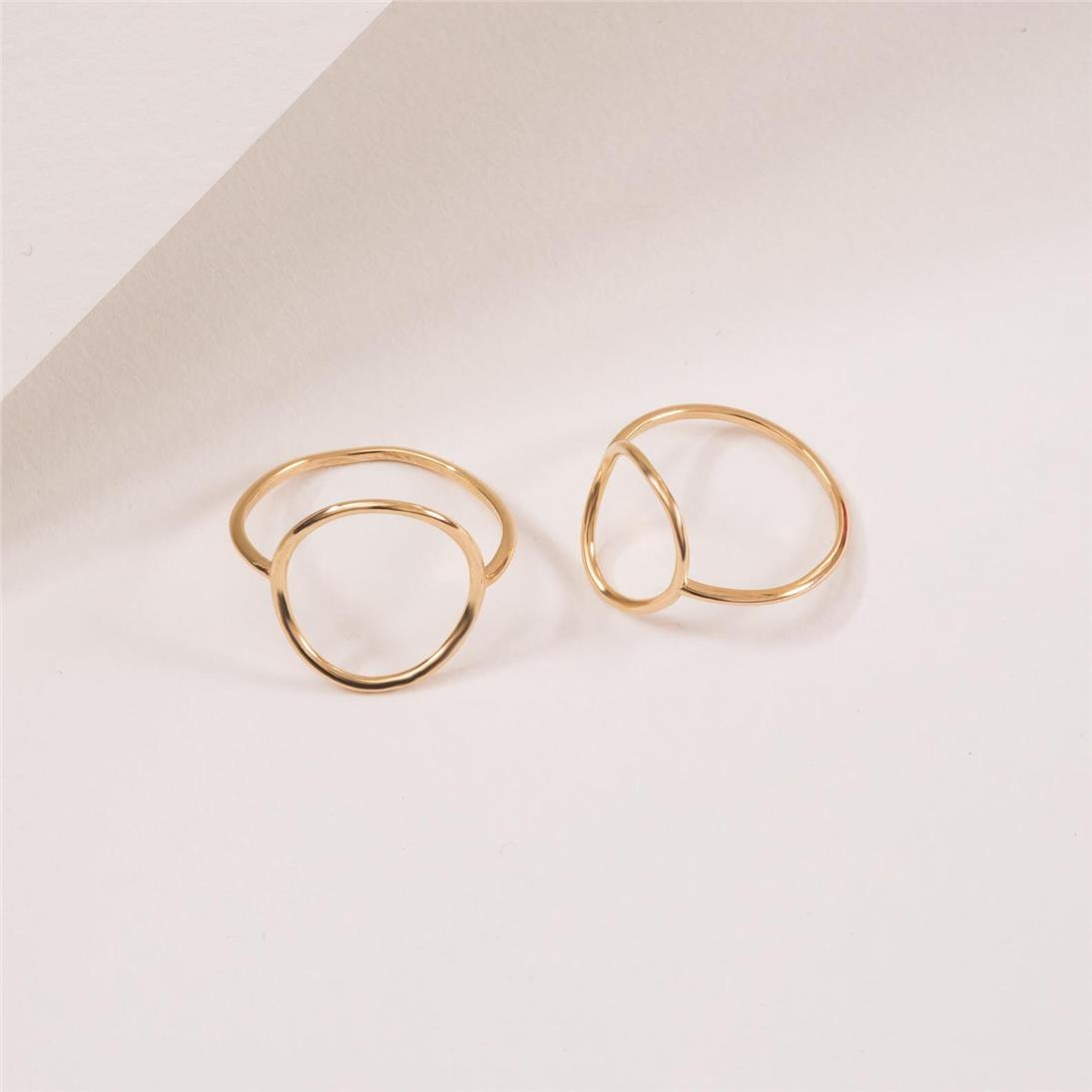 Altın Taşlı Çember Yüzük