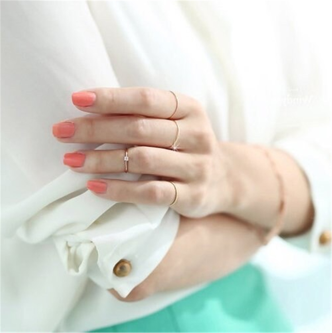 Solid Gold Thin Band Ring