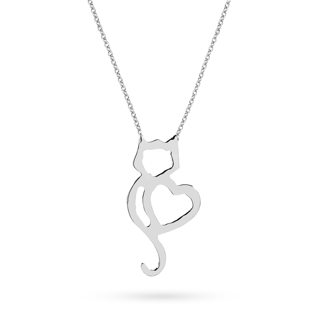 Solid Gold Kitty Necklace