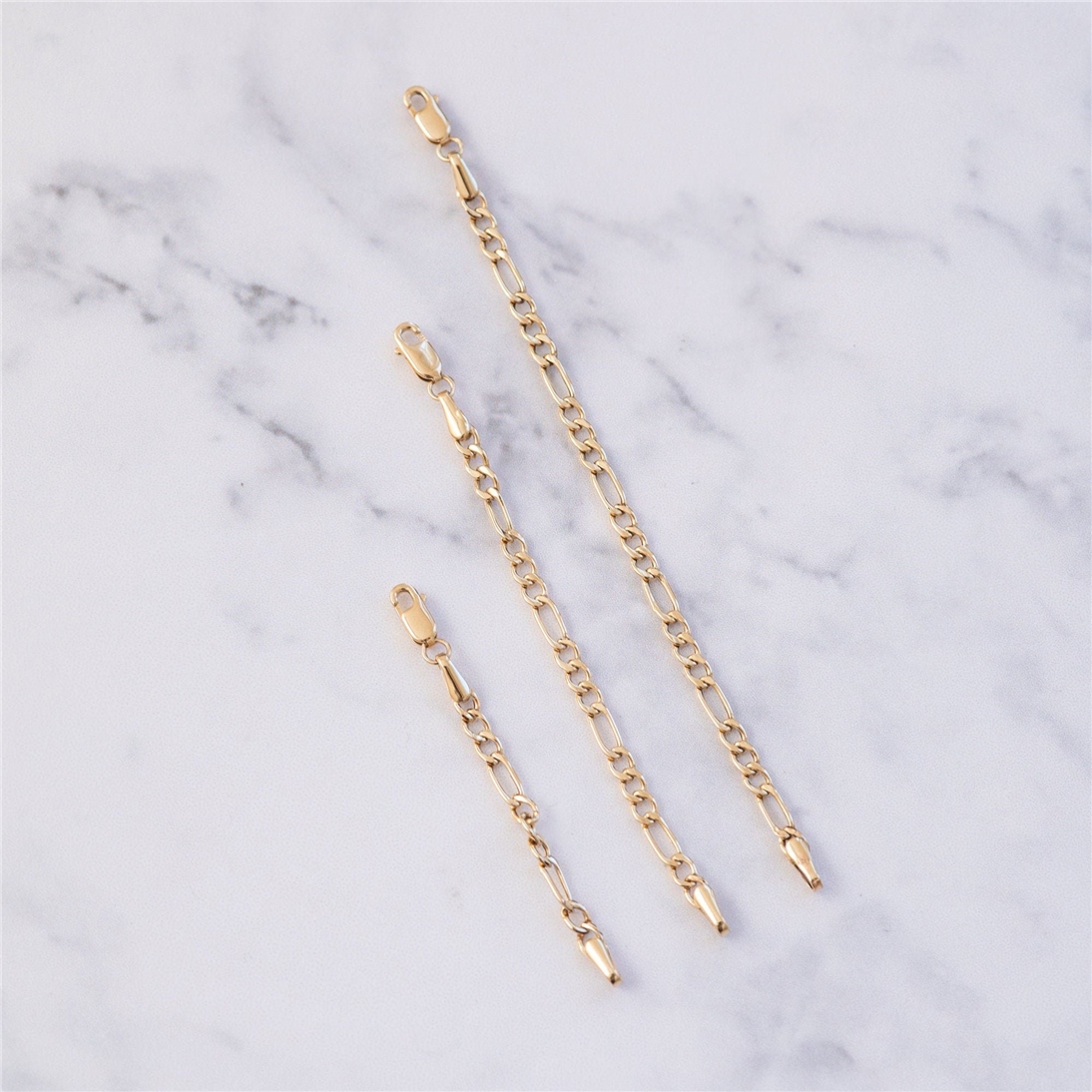 Solid Gold Figaro Chain Extender