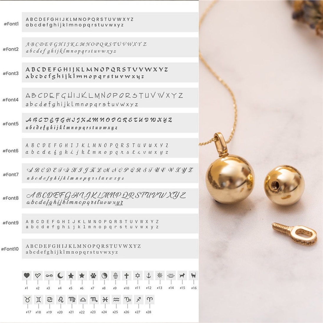 14K Solid Gold Ball Cremation Urn Necklace, Custom Ball Urn Charm, Plain Bail Or Zirkon Taşlı Bail, Memorial Funeral Necklace For Ashes Altın Kolye
