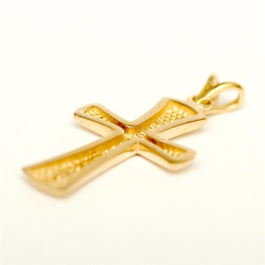 Solid Gold Elegant Cross Necklace