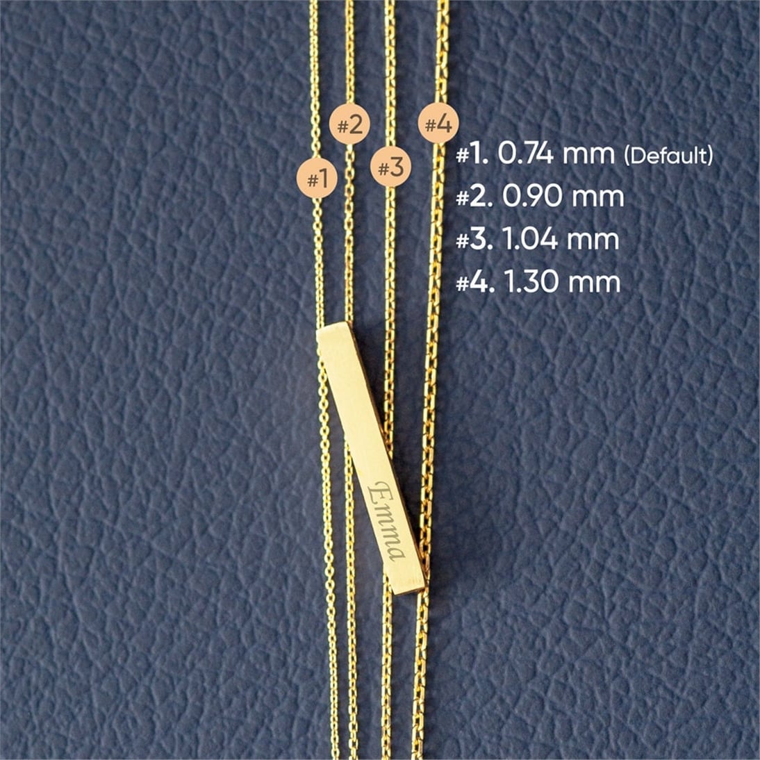 Altın Kişiye Özel Bar Kolye