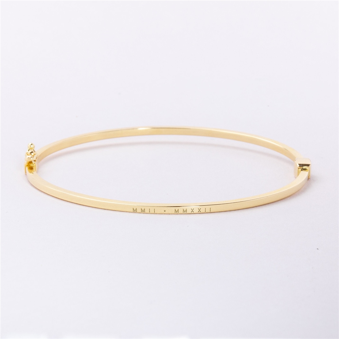 Solid Gold Plain Bangle Bracelet