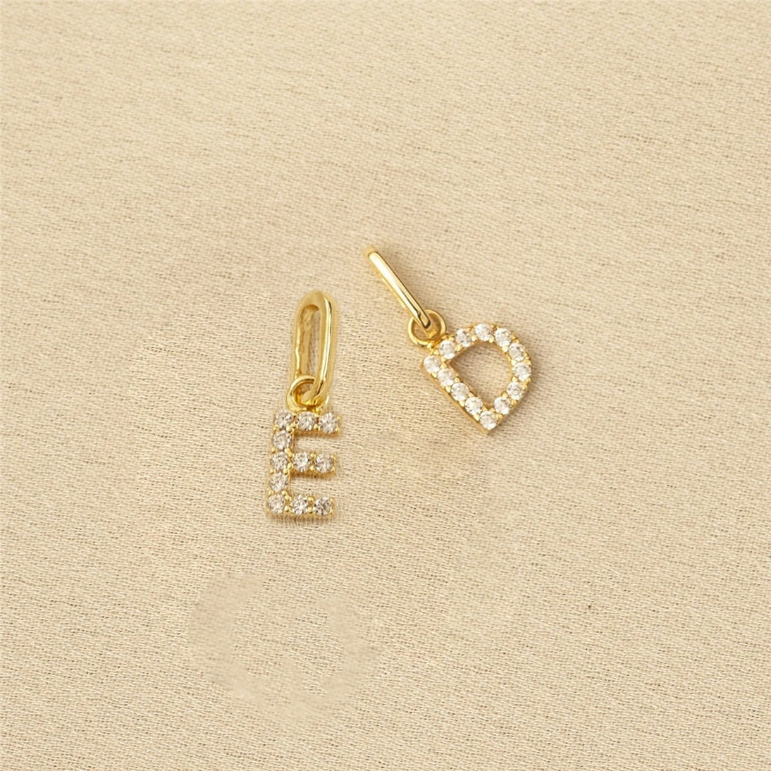 Solid Gold Diamond Letter Necklace