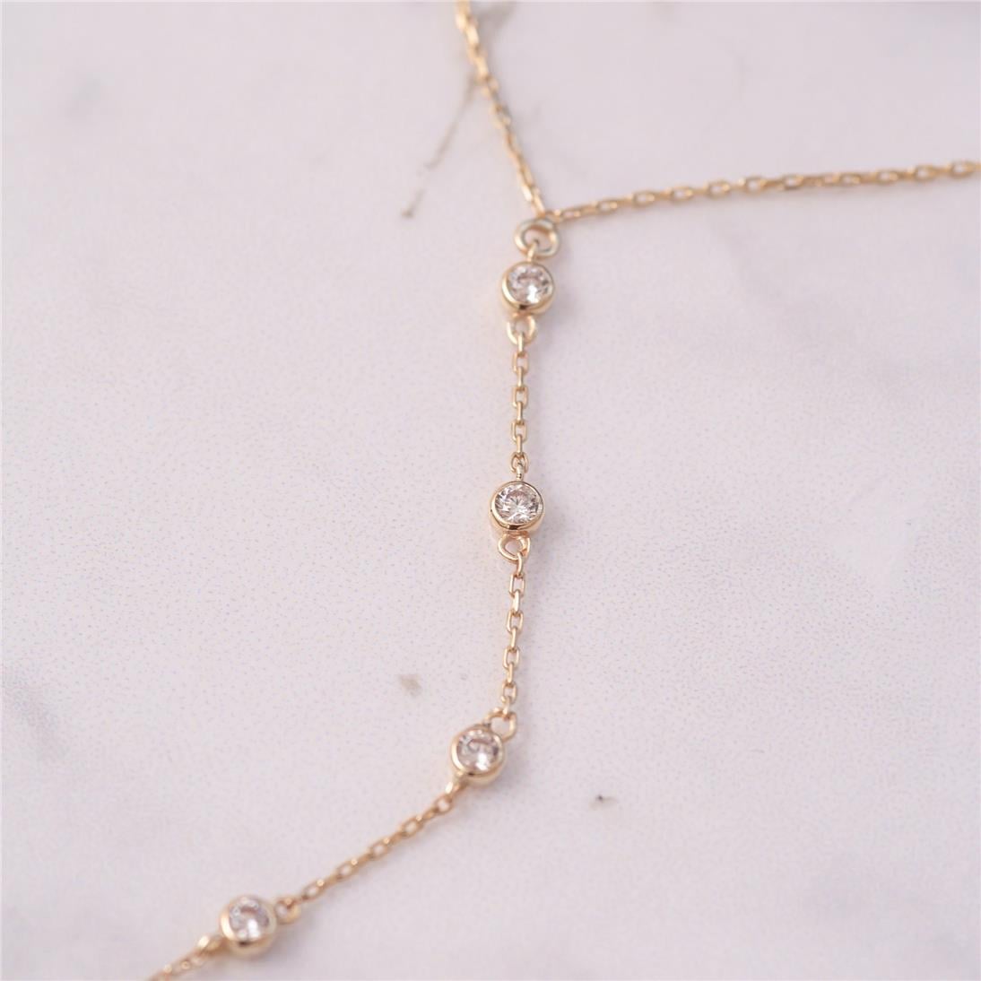 Solid Gold Diamond Ring Bracelet
