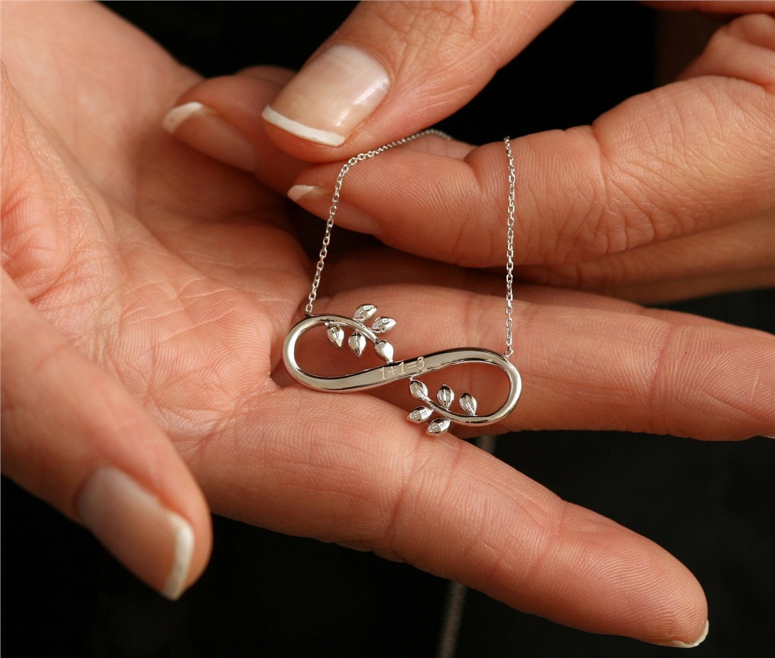 Solid Gold Infinity Necklace