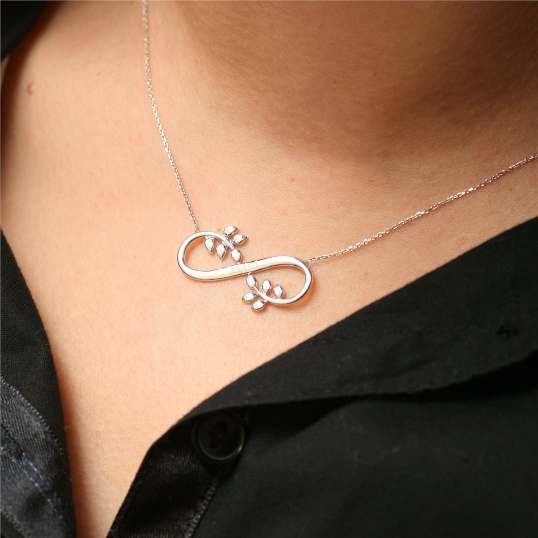 Solid Gold Infinity Necklace