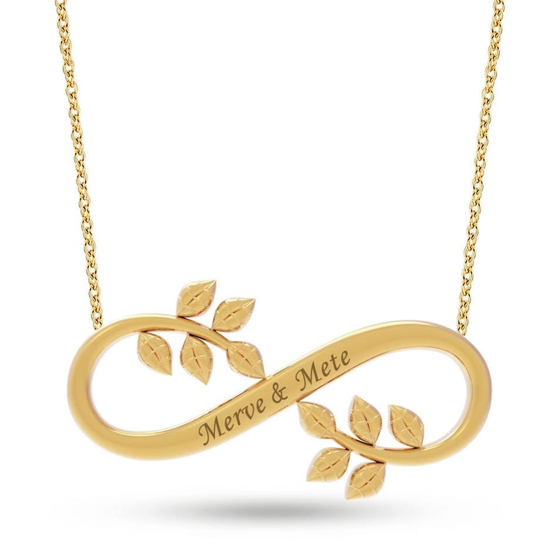 Solid Gold Infinity Necklace