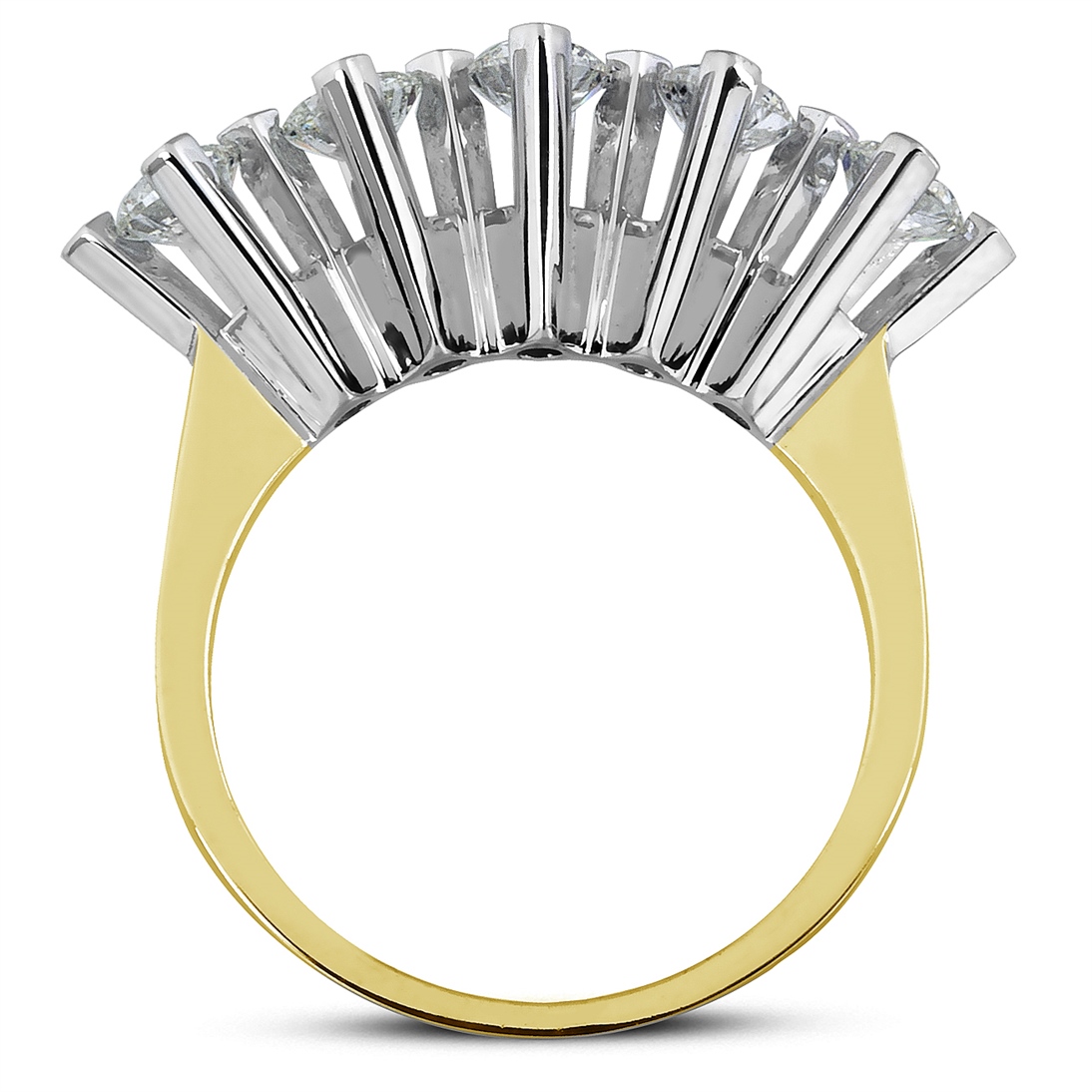 Solid Gold Five Stones Ring