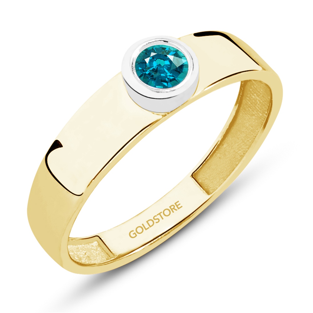 Solid Gold Solitaire Ring