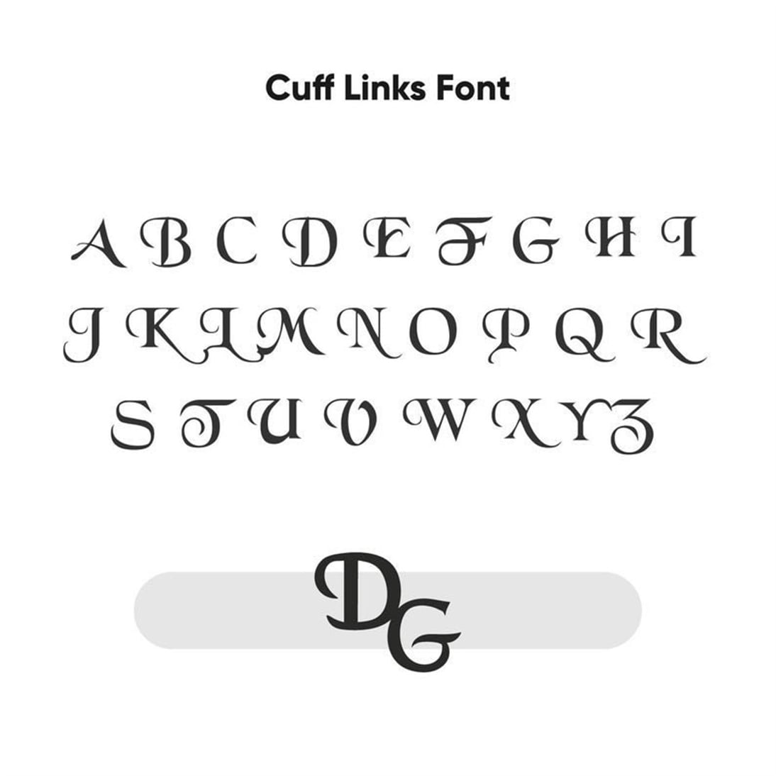 Solid Gold Initials Cufflinks