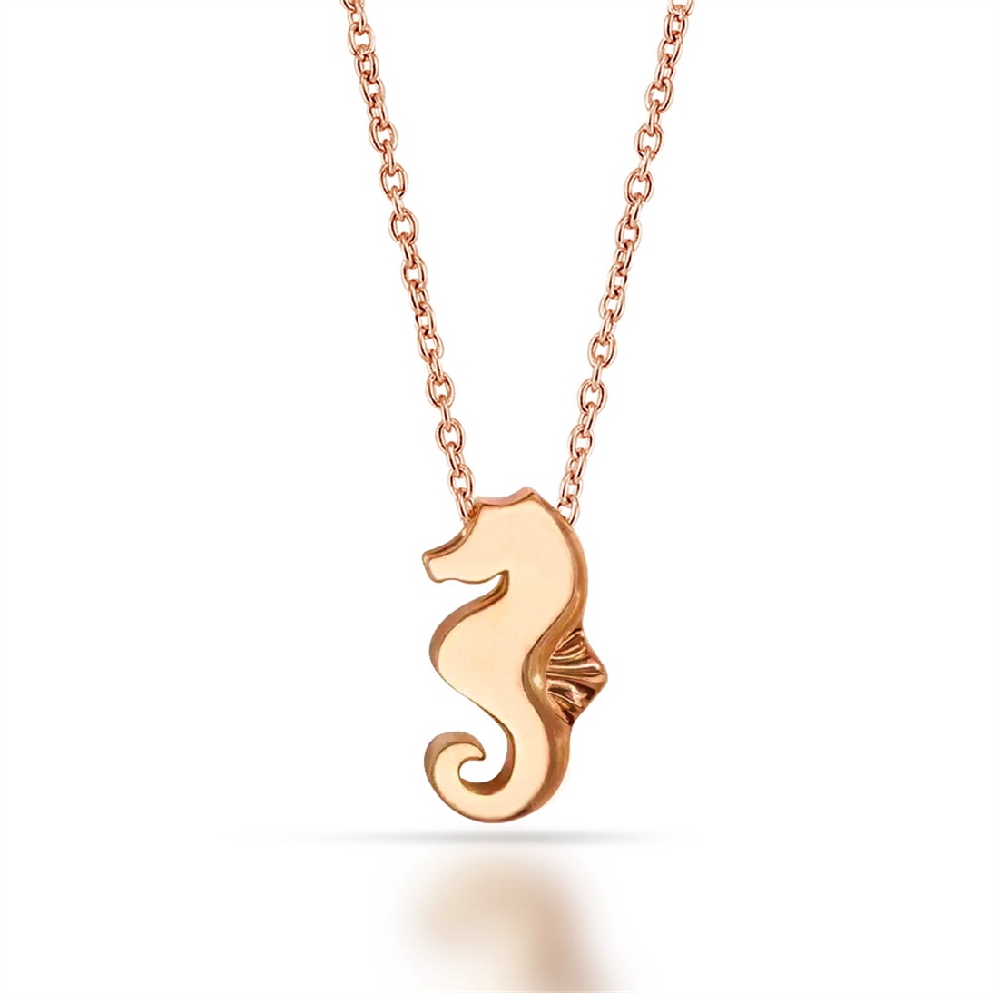 Solid Gold Seahorse Necklace