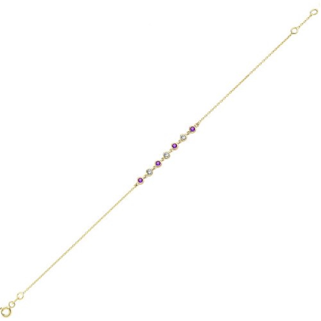 Solid Gold Gemstone Bracelet