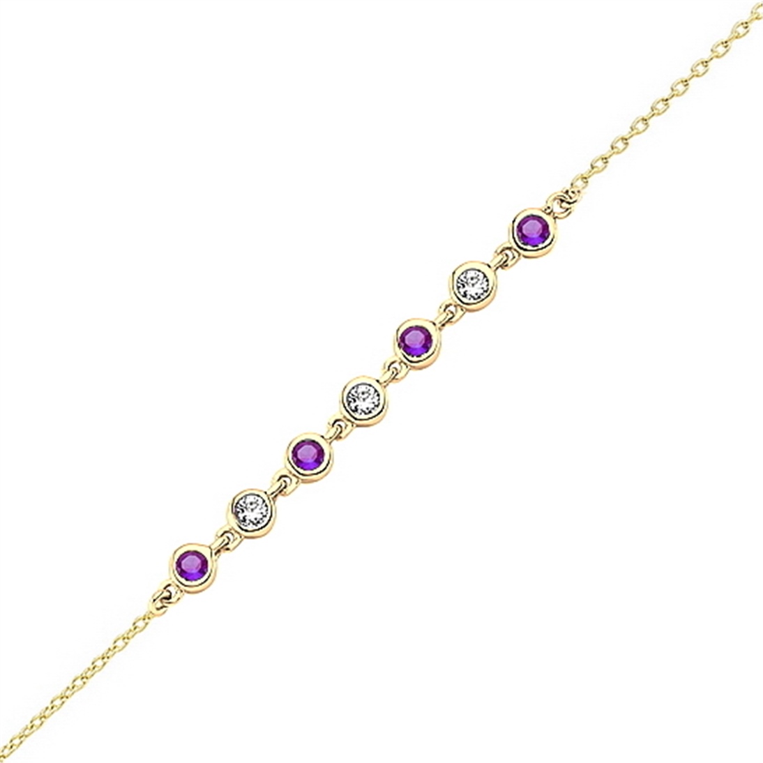 Solid Gold Gemstone Bracelet