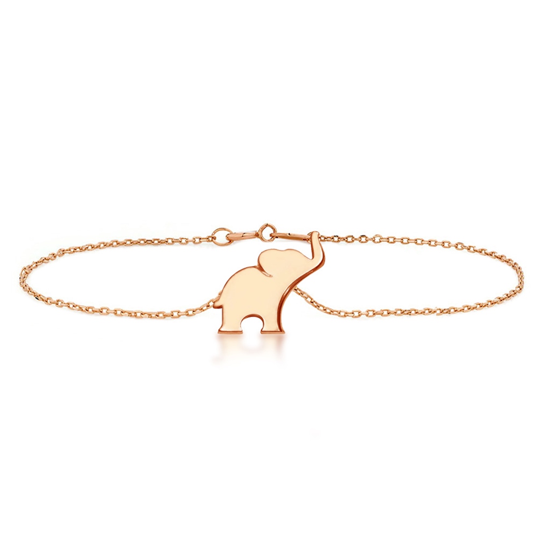 Solid Gold Elephant Bracelet