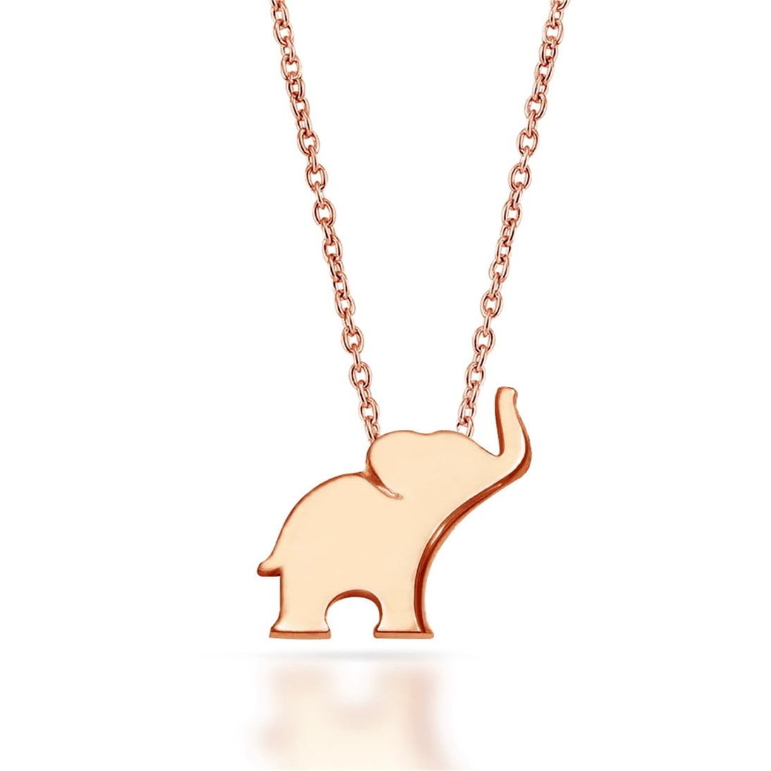 Solid Gold Elephant Necklace