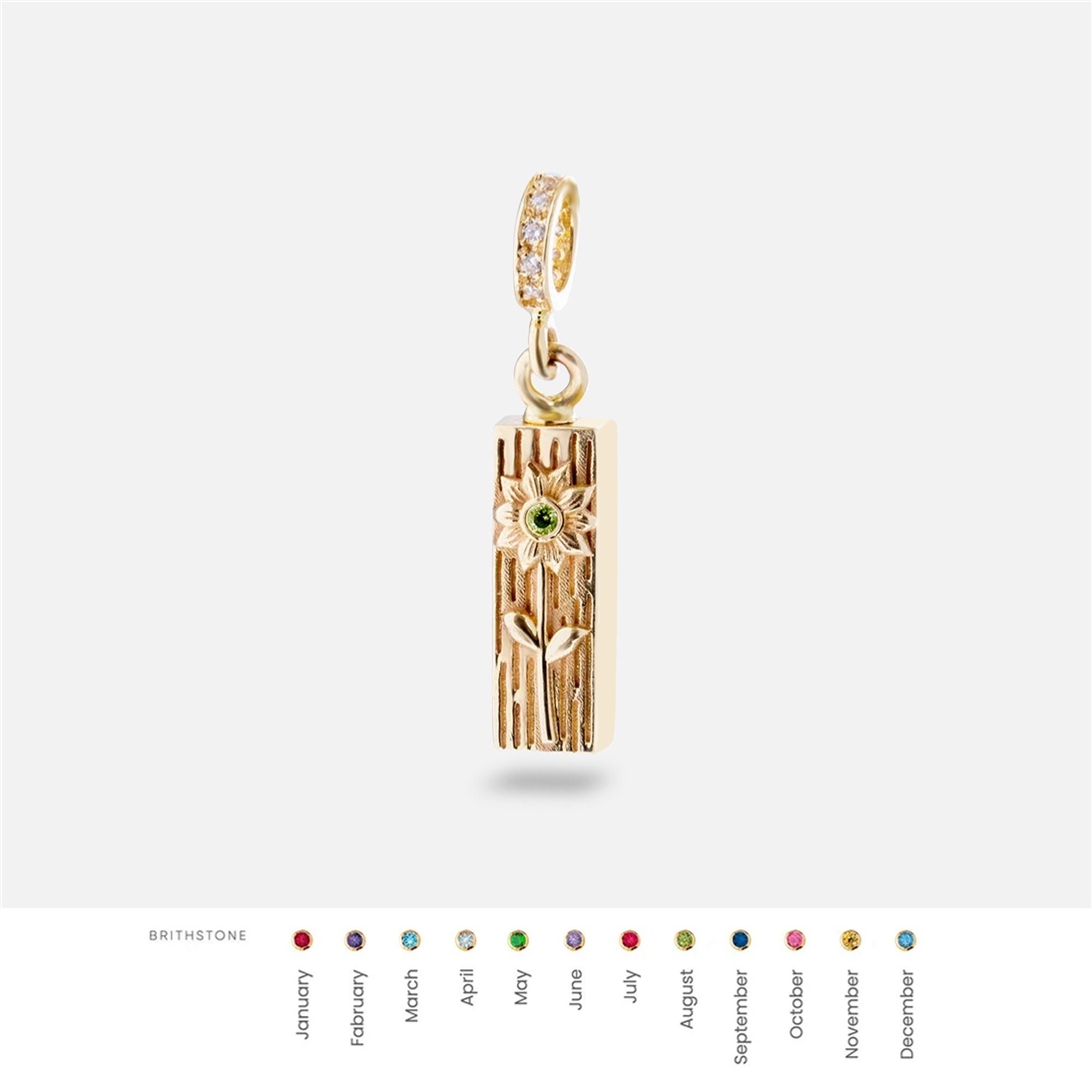Eternal Moments Serisi: Floral Hawaiian Urn Bar Cremation Necklace 14K 18K Solid Gold, Custom Birthstone Hawaiian Cremation Pendant For Ashes, Custom Name Engraved Altın Kolye