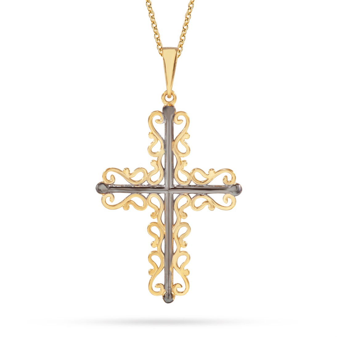 Solid Gold Cross Necklace