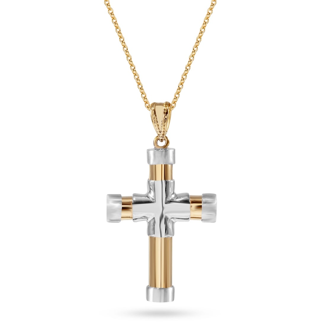 Solid Gold Cross Necklace