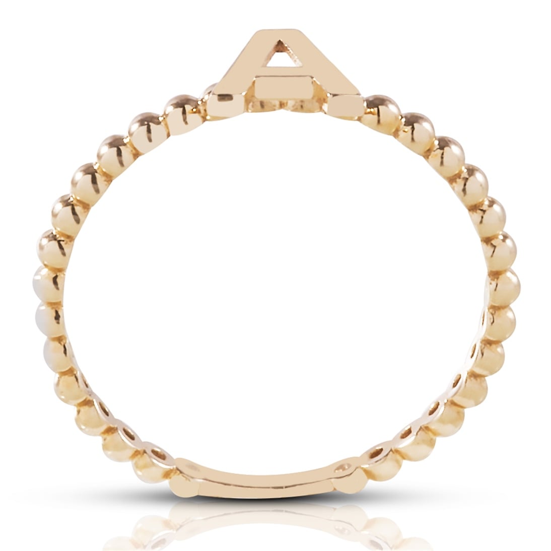 Solid Gold Letter Ring