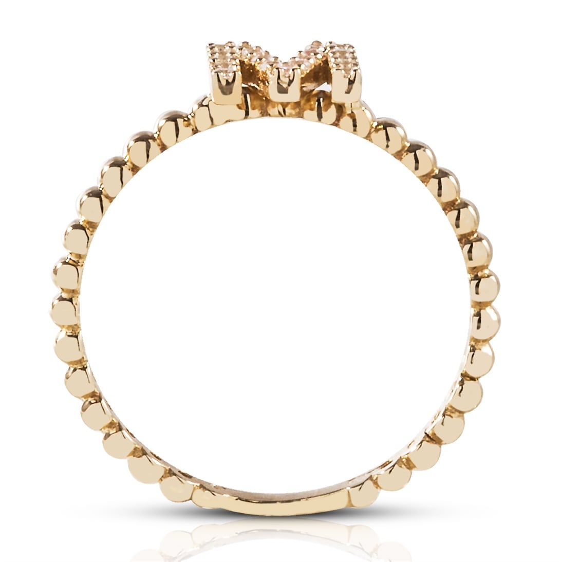 Solid Gold Letter Ring
