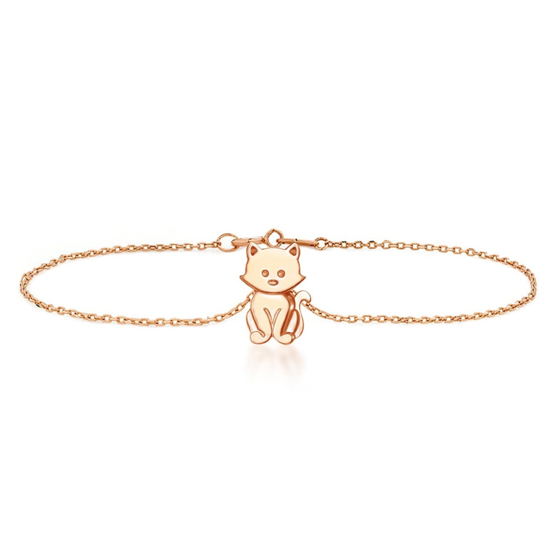 Solid Gold Cat Bracelet