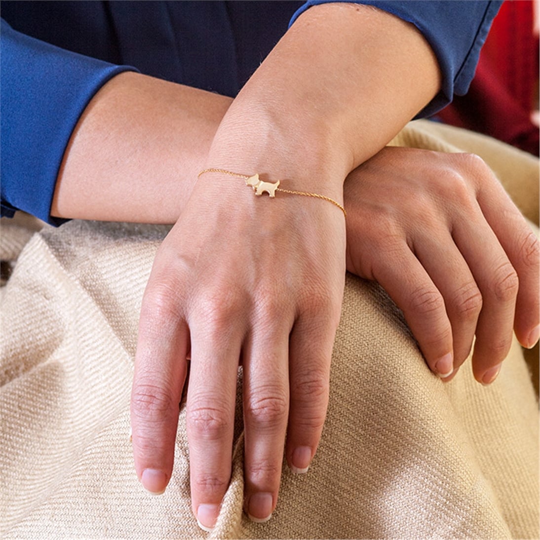 Solid Gold Dog Bracelet